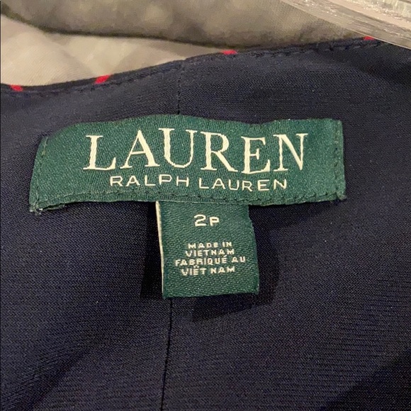 NWT Ralph Lauren Long Sleeve Navy and Red Dress 2P - Picture 11 of 13
